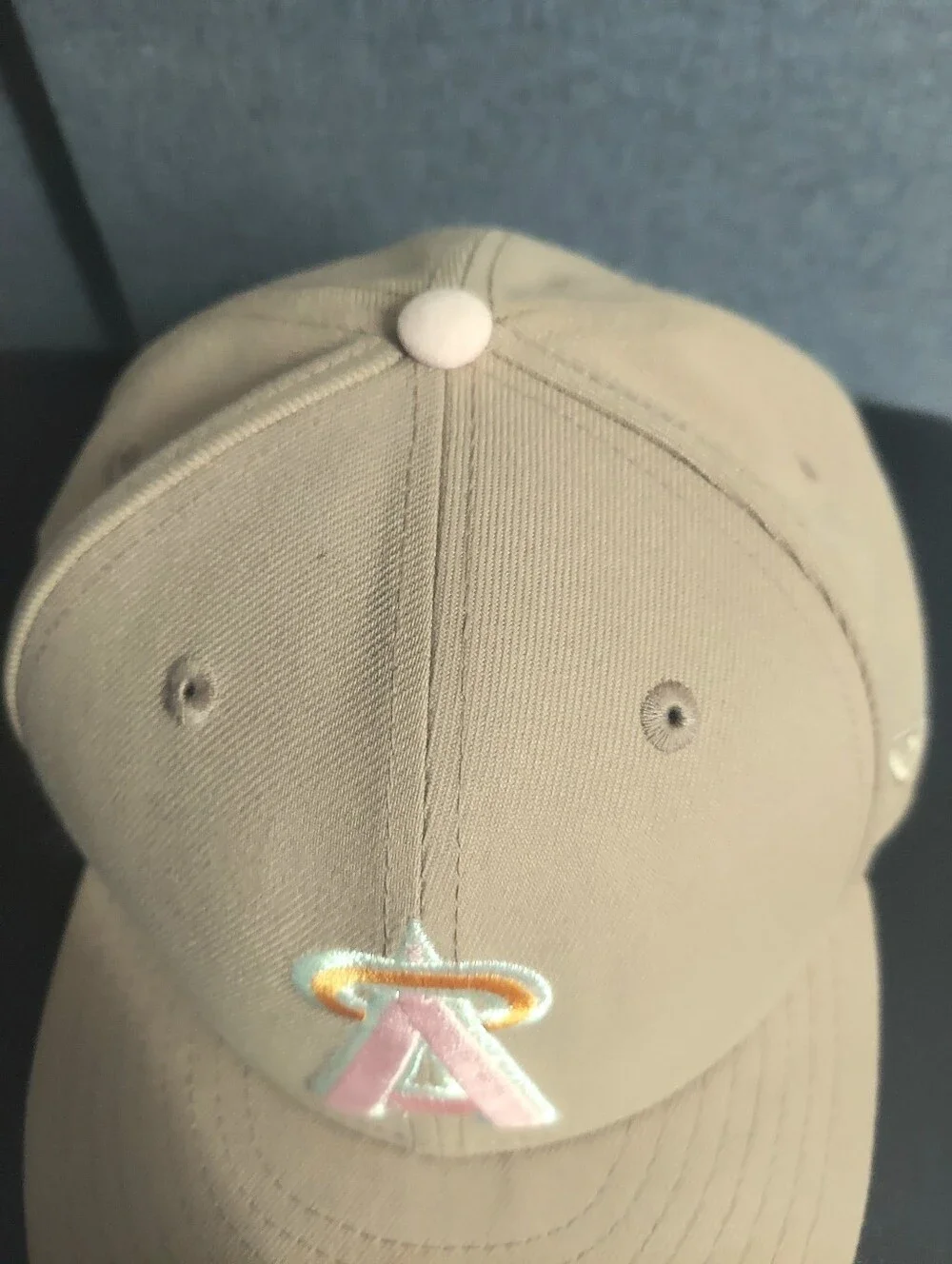 California Angels All Star Game 1989 Sandstorm Fitted Beige Baseball Hat 7 3/8